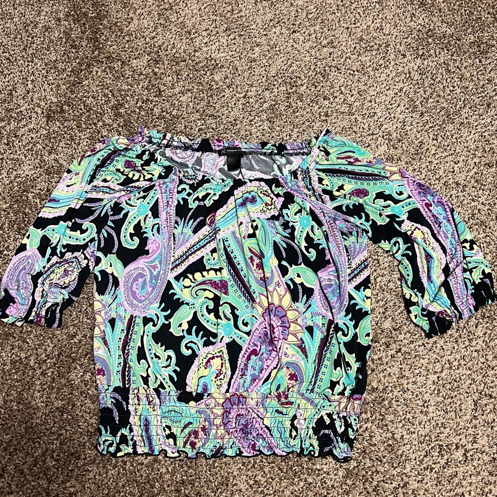 Paisley pattern top